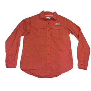 Magellan Women’s Long Sleeve Fishing Shirt Moisture Wicking Size Small Coral